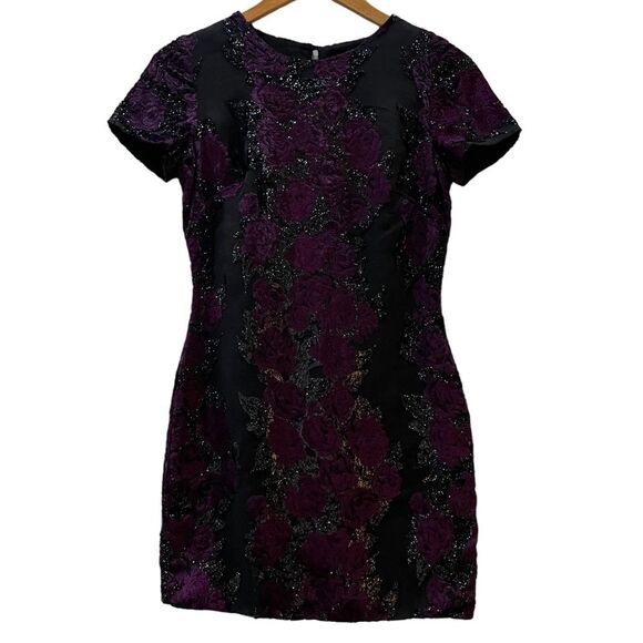 Dress the Population Short Sleeves Burnout Velvet Mini Dress Size Small‎ - Picture 1 of 16